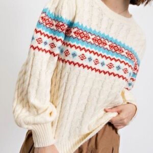 ⭐️NWT Easel Chunky Knit Retro Sweater⭐️